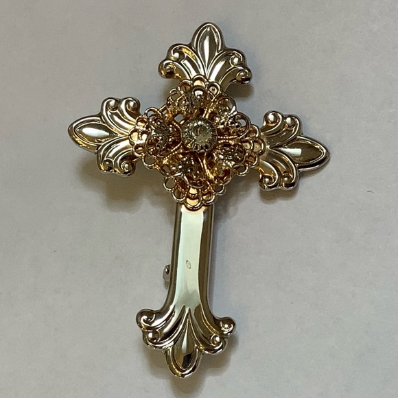 Vintage Cross Brooch signed Jane 1998 AOL - Picture 4 of 11